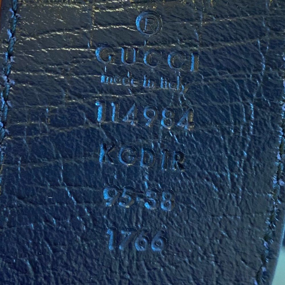 GUCCI GG Supreme Monogram Interlocking G Belt in Navy NEW IN DUST BAG - Picture 4 of 5